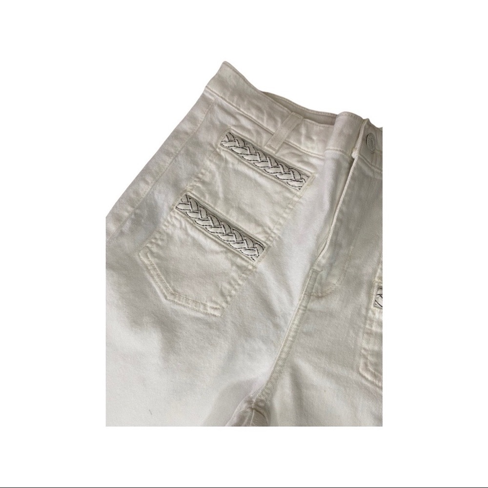 7 for all mankind wide leg jeans - size 29 - white